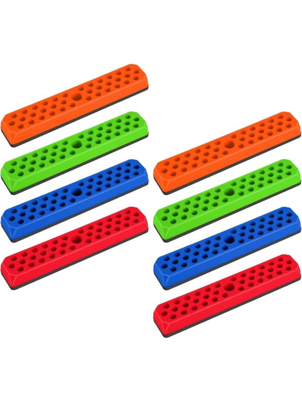 Magnetic Drill Bit Holder Organizer - 8 Pcs Hex Bit Storage with 37 Holes